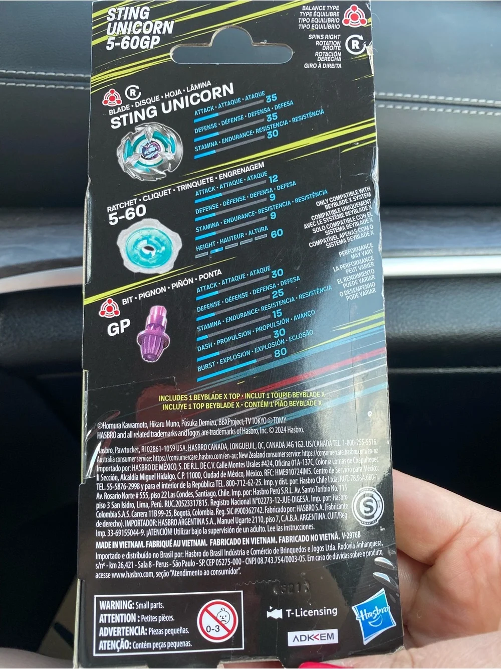 Beyblade X Sting Unicorn 5-60GP Top - Teal & Silver